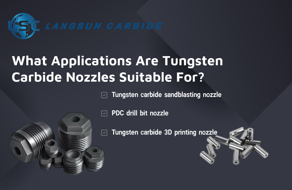 What applications are tungsten carbide nozzles suitable for.png