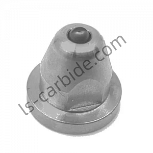 Tungsten carbide nozzle with high flow